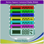 Surenoo 6-Digit "8 8 8.8.8.8" 7 Segment Digital 5V  LCD Module Display Screen Panel build-in HT1621 Controller w/ Backlight