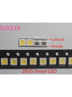 1000pcs 2835 3528 repair LED LCD TV backlight beads MX SEOUL JF 1W-2W 3V 6V cold white light commonly used