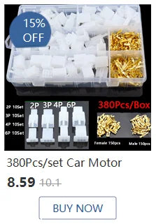 1Set 6.3mm 1/2/3/4/6/8/12P/14 pin Automotive 6.3 Electrical wire Connector Male Female cable terminal plug Kits ebike car