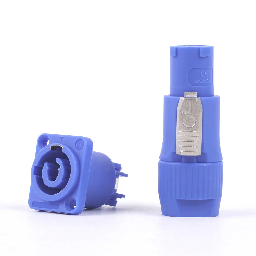 20PCS SpeakON Male Plug PowerCON Type A NAC3FCA+NAC3MPA-1 Chassis Plug Panel adapter 3Pin Powercon Speaker Connector