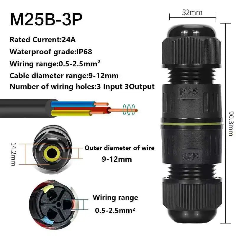 1PC IP68 Waterproof Quick Electrical Wire Connector 2 3 4 Pin Solderless LED Lamp Cable Wiring Outdoor Rainproof Terminal Blocks