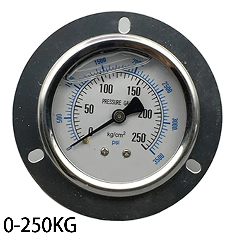 Industrial Pressure Monitoring Axial Edge Gauge Easy Installation Pressure Meter Barometer Seismic Pressure Meter