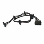 High Quality 1 Pcs Practical Durable PC Server 4 Pins IDE Molex 1 to 5 SATA Power Cable Adapter Splitter Cables Black 55cm