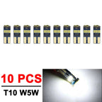 2/4/10/50 PCS T10 W5W LED Bulb CANBUS 12V 4014-15SMD 6500K White Car Interior Dome Door Courtesy  Glove Box License Plate Lights