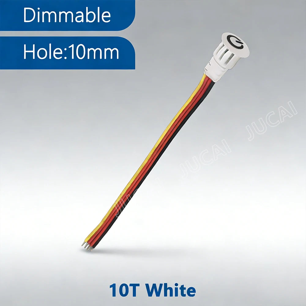Smart In-Wall Touch Light Switch Dimmer 3.7V-24V DC, LED Compatible, Modern Design for Home/Office, Easy Installation