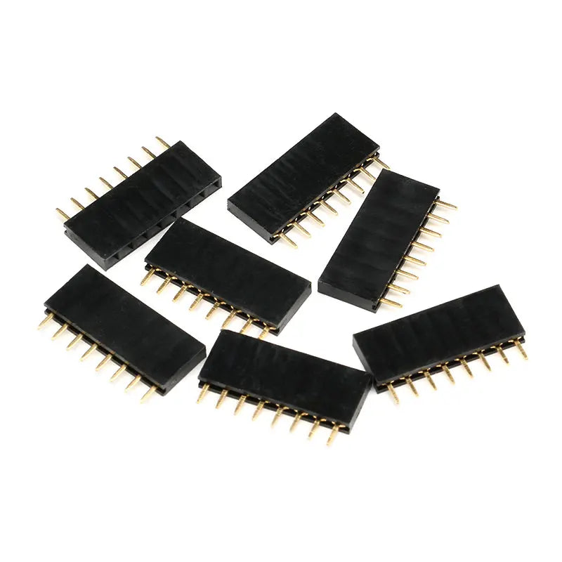 2.54mm Pitch Single Row Female 2~40P PCB socket Board Pin Header Connector Strip Pinheader 2/3/4/6/10/12/16/20/40Pin For Arduino