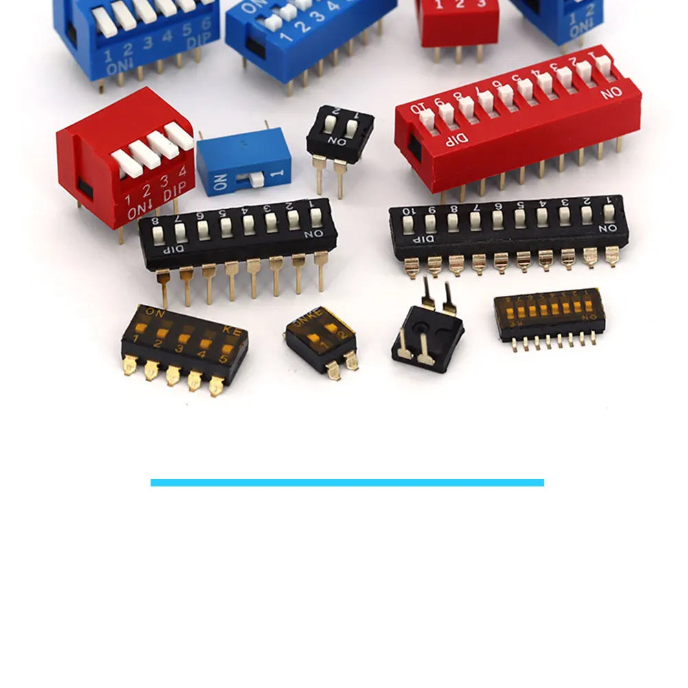 5pcs Slide Type Switch Module 1 2 3 4 5 7 8 10PIN /1.27/2.54mm Position Way SMD/DIP Pitch Toggle Switch Snap Switch Dial Switch