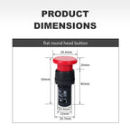 EB2 Big Red Green Push Button Switch On Off Latching Momentary Switch Large Mushroom Head Enter Button without Fixation 5A