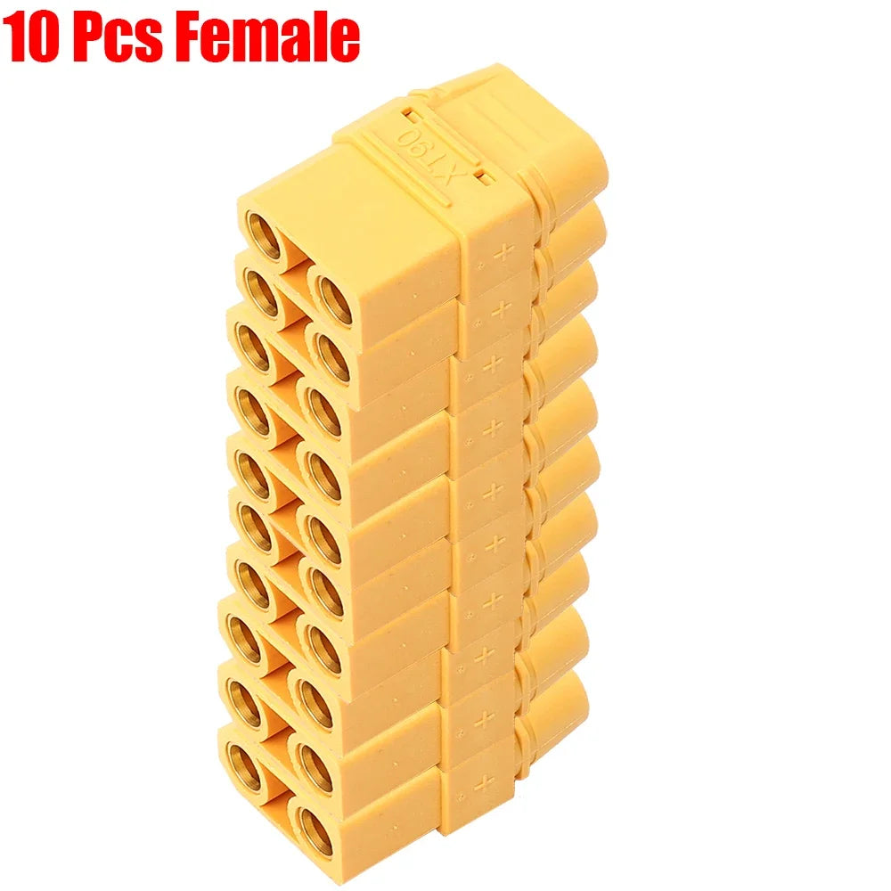 1/10sets XT90 Male and Female Bullet Connector Plug for RC Lipo Battery Motor Banana Male Female Adapter Home Charge Lead Plugs