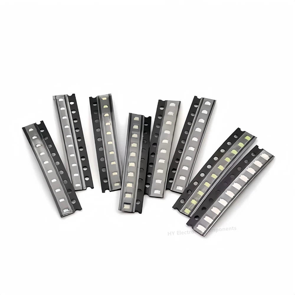 100PCS 0201 0402 0603 0805 1206 SMD LED White Warm Red Blue Yellow Orange Pink White Green Purple SMD LED Light Diode