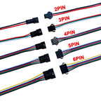 5-50 Pairs Male/Female JST SM Connector 15cm 2Pin 3Pin 4Pin 5Pin 6Pin Wire Cable For WS2812B SK6812 WS2811 RGBW LED Strip Driver