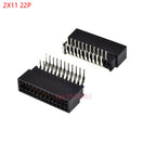 5pcs Right Angle Edge Card Connector Slot 2.54 mm Pitch 8/10/12/16/18/20/28/30/36/40/50/60/72/80/98 Pin PCB Gold Finger Socket