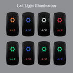 12V-24V Car Boat Led Switch Base ON OFF / ON OFF ON / Momentary for Carling ARB 4x4 Contura Rocker Switch Assembly- Base Only