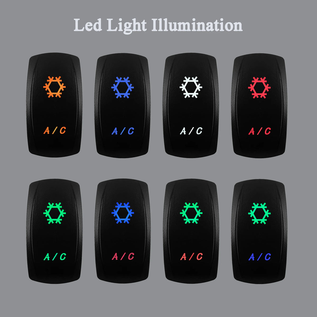 12V-24V Car Boat Led Switch Base ON OFF / ON OFF ON / Momentary for Carling ARB 4x4 Contura Rocker Switch Assembly- Base Only