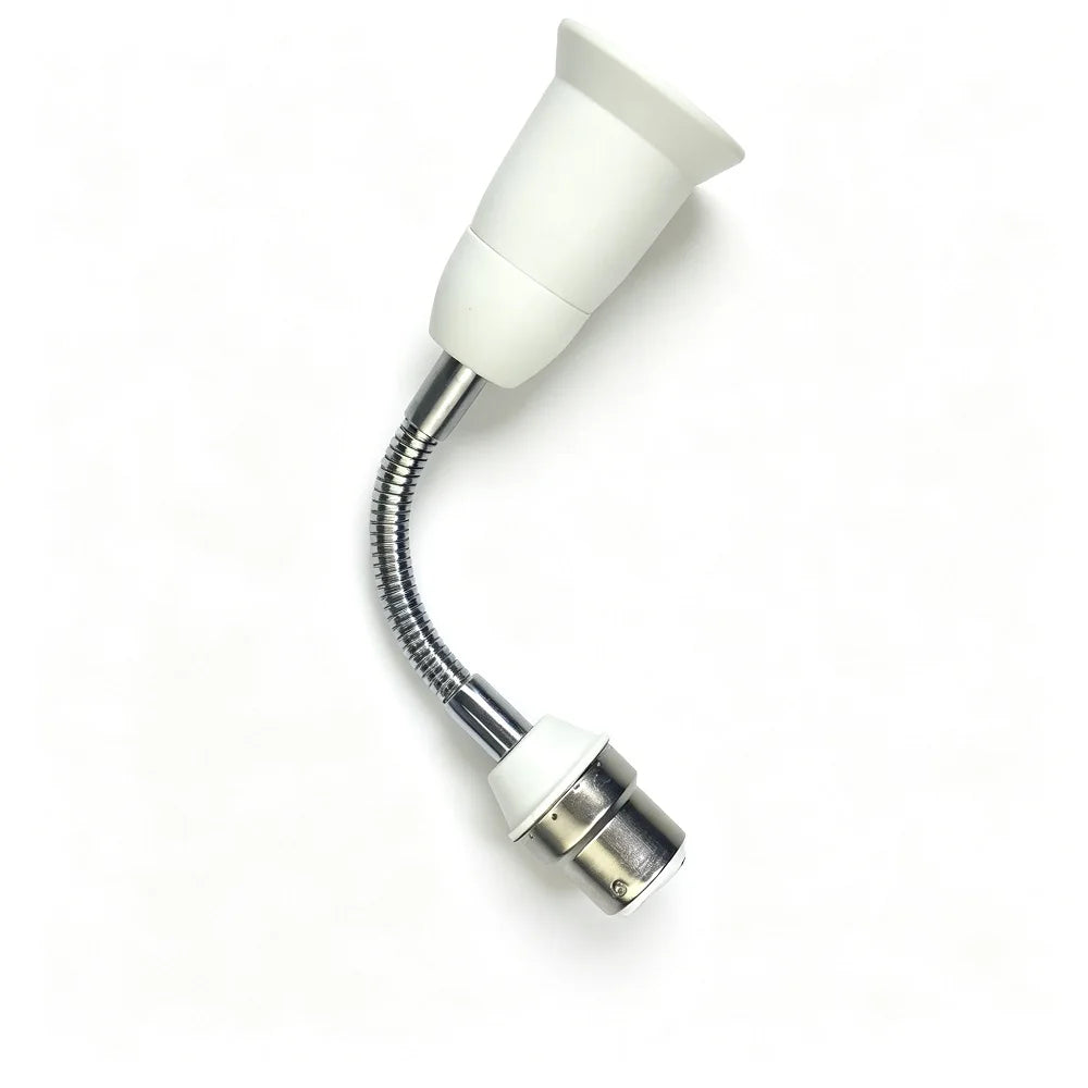 B22 to E27 360d adjustable Flame Retardant PBT 10CM Extension LED Lamp base Bulb Socket extender adapter Light Holder Converter