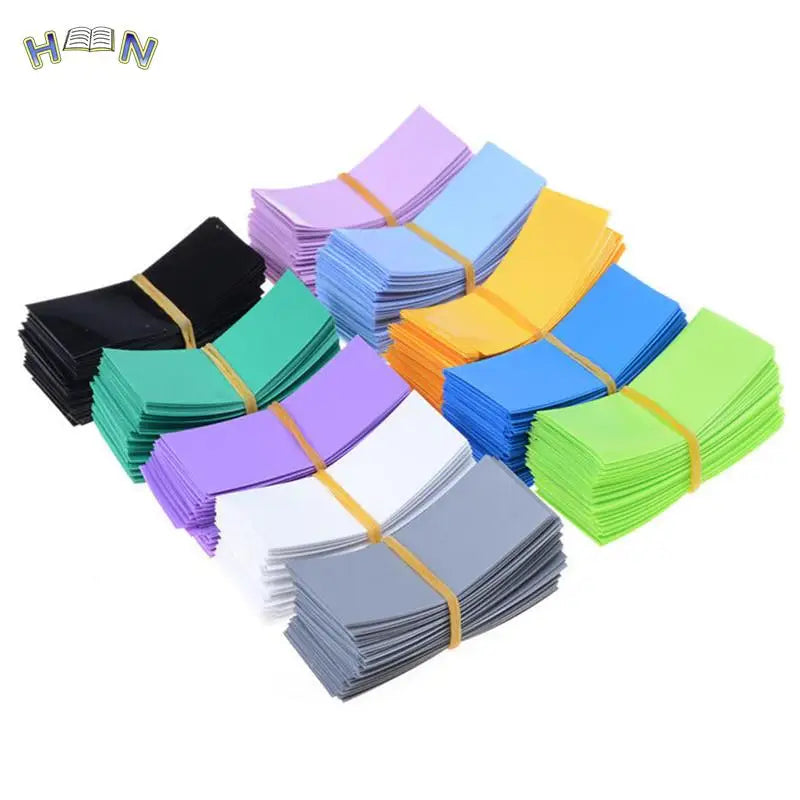 100pcs Li-ion 18650 Battery Wrap PVC Heat Shrink Tubing Precut For Battery Film Tape Battery Cover Shrinking Tube