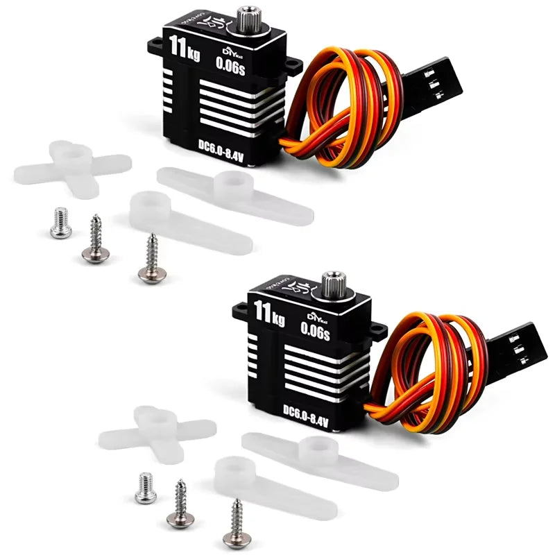 Micro 8.4V 0.06S 11KG Digital Servo Motor Mini Full Metal Coreless Programmable Servos 180/270/360 Degree High Torque for RC Car