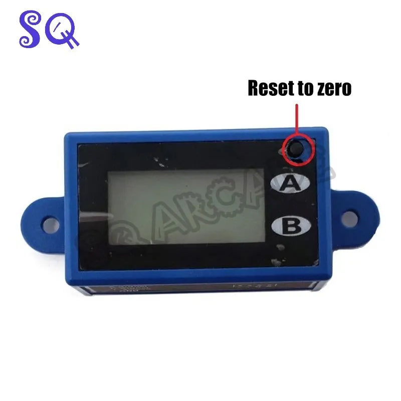 Mini 7 Digit LCD Counter 2 Display rows  DC 5V-18V 10 counts per second PCB Material Electronic Totalizer With LED blue