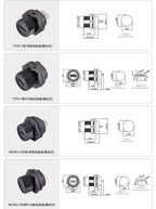 1PC E16 Buckle Waterproof Connector HDMI/USB2.0/USB3.0/RJ45/Type C/MICRO USB Panel Mount DIY Jack with Dust Cover Connector