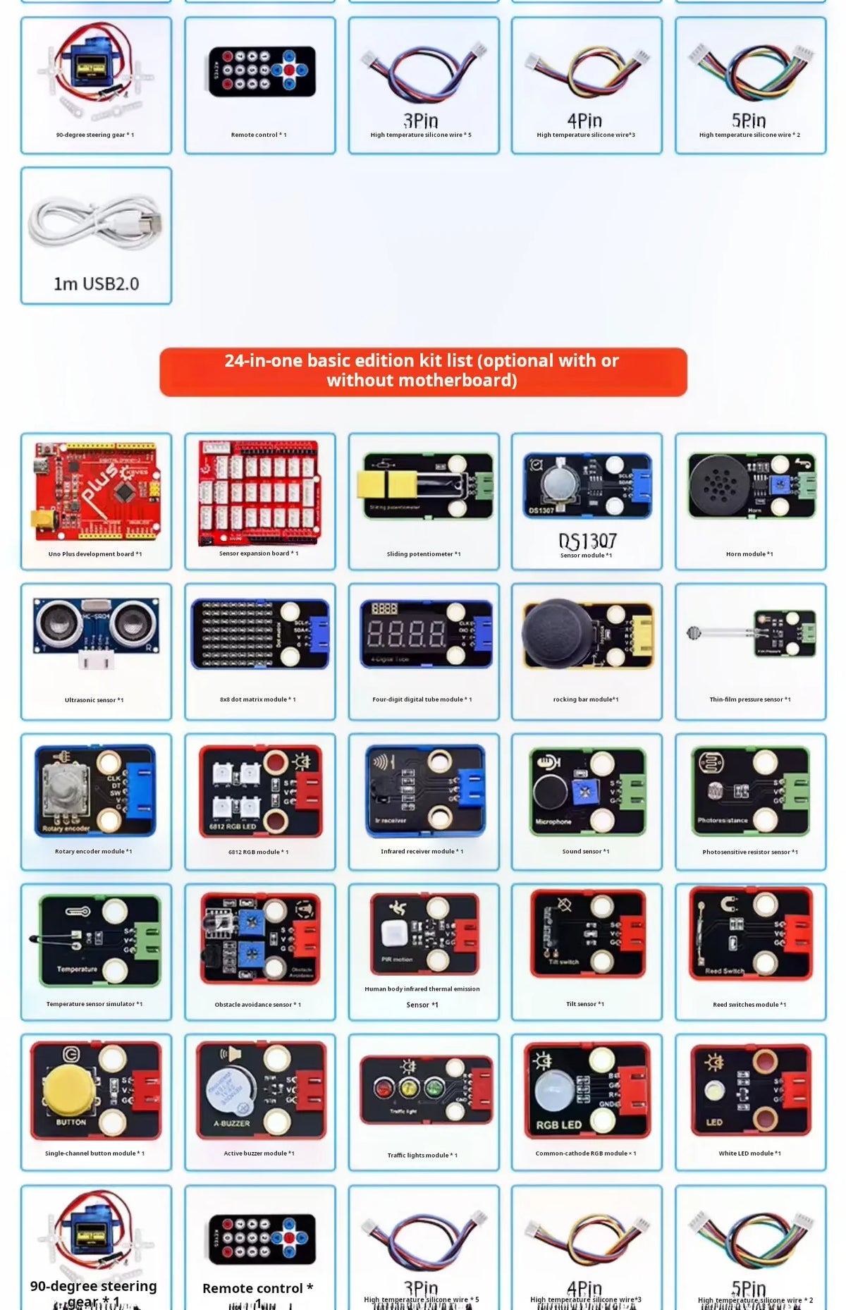 Arduino UNO R3 Starter Kit Scratch Programming Learning Set DIY Electronics STEM Education Board