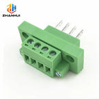 2/5 Sets 5.08MM Pitch Through Wall Pluggable Terminal Blocks 15EDGWB 5.08 2/3/4/5/6/7/8/9/10/12pin Plug + Pin Header Socket Set
