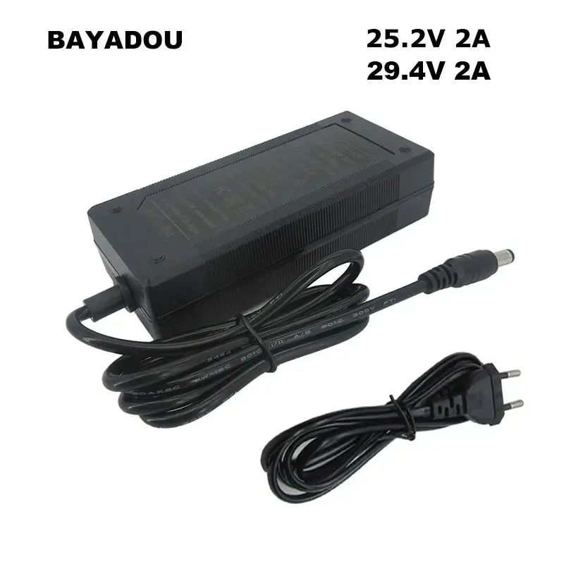 25.2V 29.4V 2A Li Ion Charger 6S 22.2V 21.6V 7S 24V Lithium Lipo Battery Charger DC