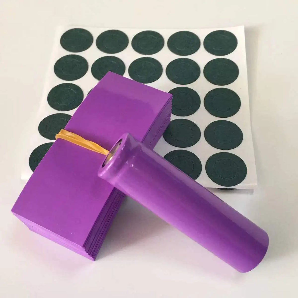 100pcs 18650 Lithium Battery Heat Shrink Tube PVC Tubing Film Sleeves Insulation Sheath With 100pcs Gasket Barley Paper