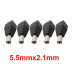 5/10Pcs 5.5 x 2.1mm 5.5 x 2.5mm DC Power Male Female Plug Jack Connector Adapter For 3528 5050 LED Strip Light Camera
