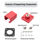 OMCH Red/Black Through Wall Type Copper Terminal Connector 120A 200A High-Current Lithium Battery Energy Storage Terminal