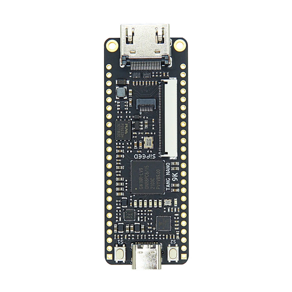 Sipeed Tang Nano 9K FPGA Development Board GOWIN GW1NR-9 RISC-V 2.54mm Pin Header+Type-C Data Cable+4.3/5/7 Inch SPI Screen