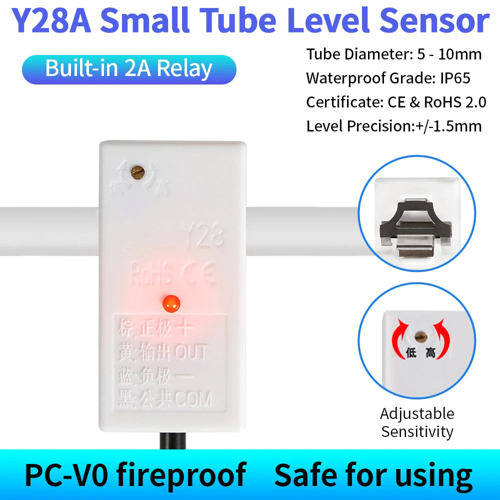 5V/12V/24V  XKC-Y28A-NC/NO/RS485 Capacitive Liquid&Water Level Sensor With XH2.54 Connector+50cm Lines for Arduino DIY Projects