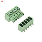 5/10Set 15Edg 2/3/4/5/6/7/8/9 Pin Right Angle Screw Terminal Block Connector 3.81mm Pitch Plug+Pin Header Socket 2p 3p 4p 5p 6p