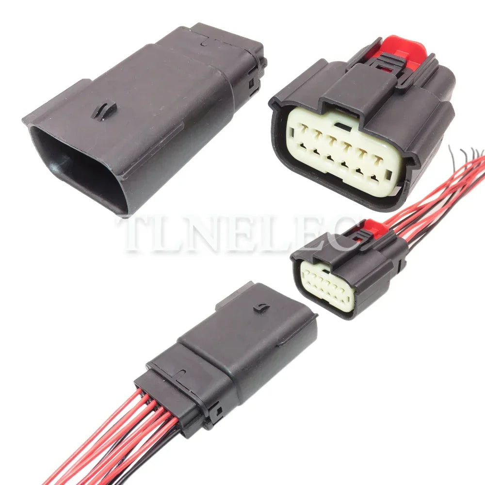 12 Pin Car Electrical Connector With Wire Auto Headlight Wire Socket For Ford Focus Mondeo Buick Chevrolet 33472-1201 33482-1201
