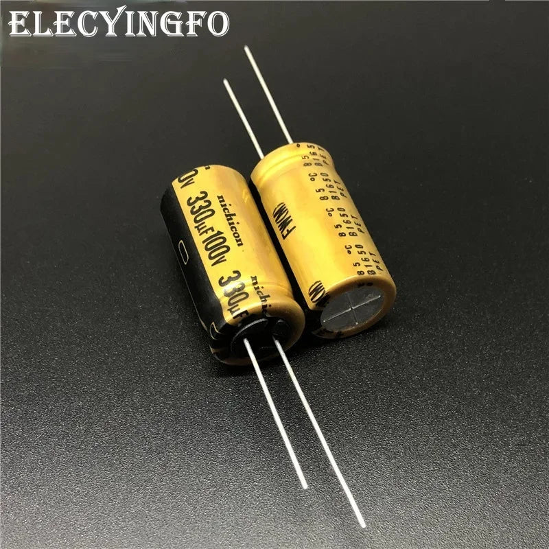 5Pcs/20Pcs NICHICON 330uF/100V FW Series 12.5x25mm 100V330uF HiFi Audio Electrolytic Capacitor