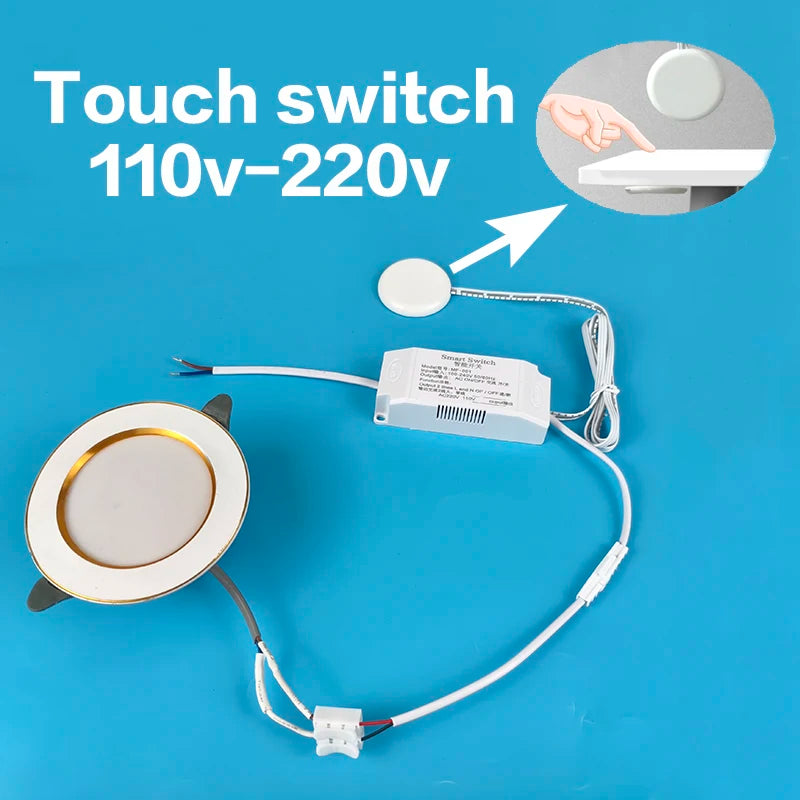 Wardrobe sensor switch, cabinet touch switch, intelligent sensor AC110V-220V, can penetrate wood, stone and glass materials