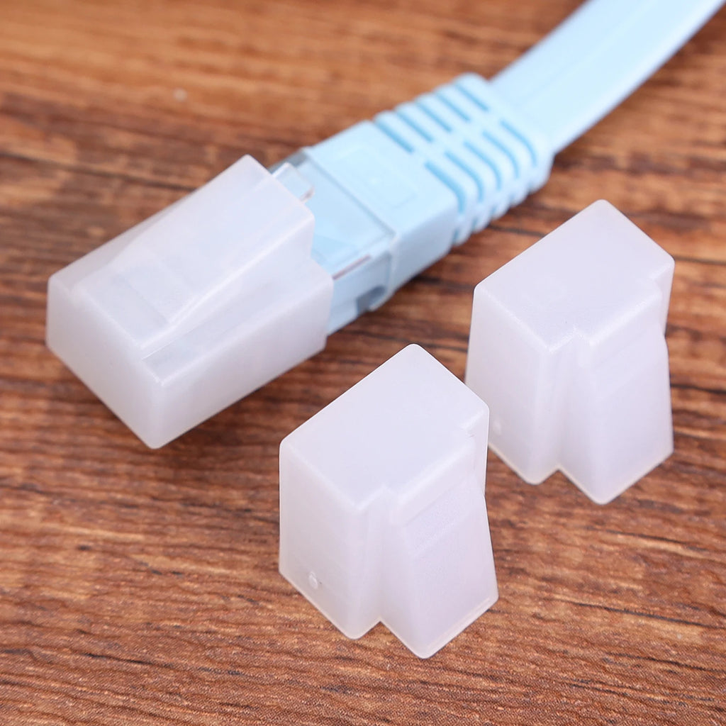 10-100PCS RJ45 Connectors Dust Cover Ethernet Cable Protective Case Cap for RJ45 Pass Through Connector Network Cat6 Cat7