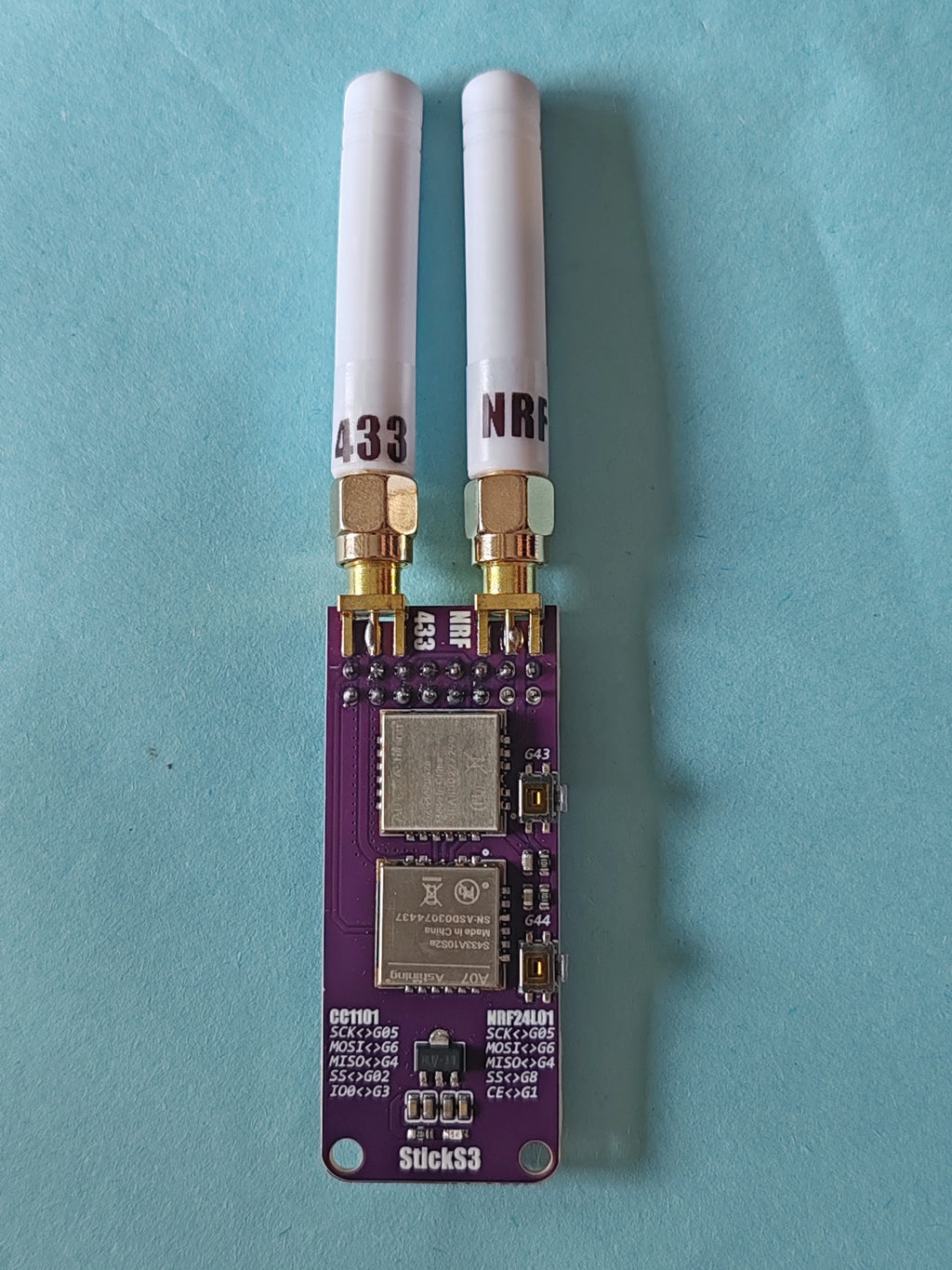 For M5StickS3 Dual-Band Module CC1101 433MHz + NRF24L01 2.4GHz Expansion with Bruce Firmware IoT Development