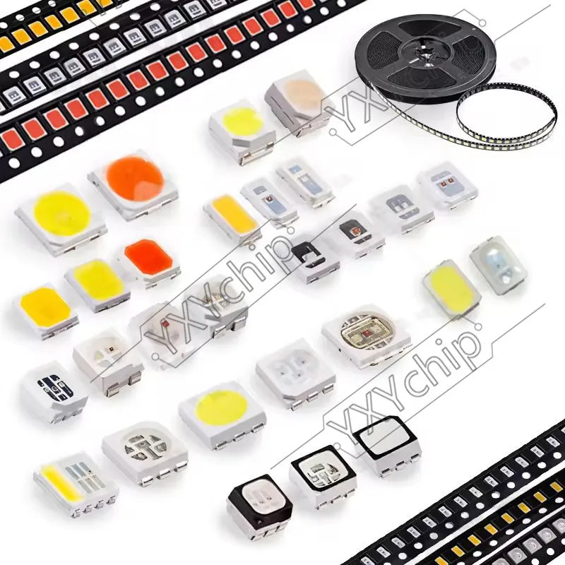 1 Reel 0402 0603 0805 1206 3528 5050 5730 3020 3014 4014 SMD LED Red Yellow Green White Blue Orange Light Emitting Diode