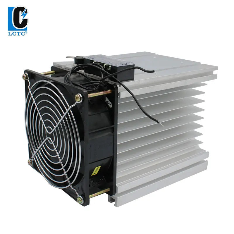 LCTC Radiator With Fan For Three Phase Solid State Relay SSR Heat Sink 100A 120A 3-phase Relay DC 48V Y-150