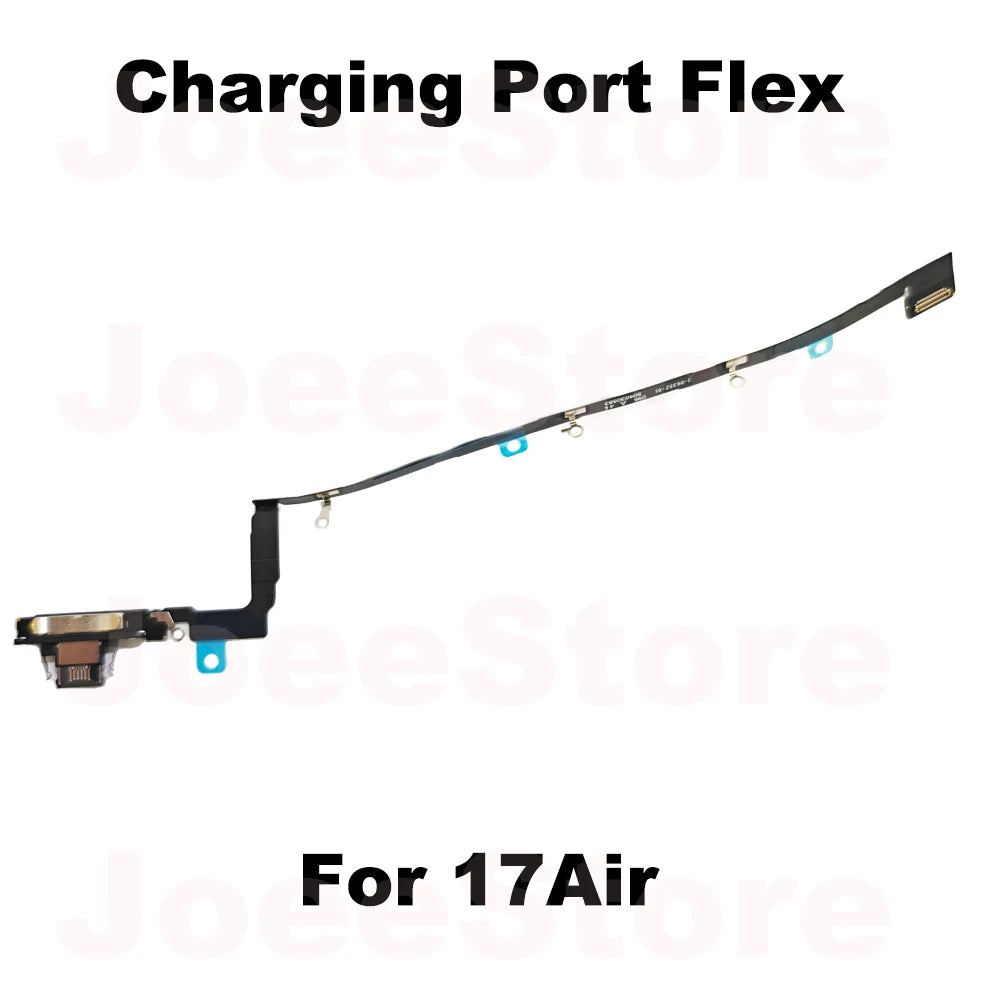1pcs Charging Port Flex Cable for iPhone 17 17Pro 17ProMax Air US USB Charger Dock Connector With Microphone Ribbon Repair