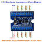 Modbus RTU RS485 NTC Thermocouple Sensors Paperless Recorder Controller 8CH Temperature & Resistance Acquisition Board