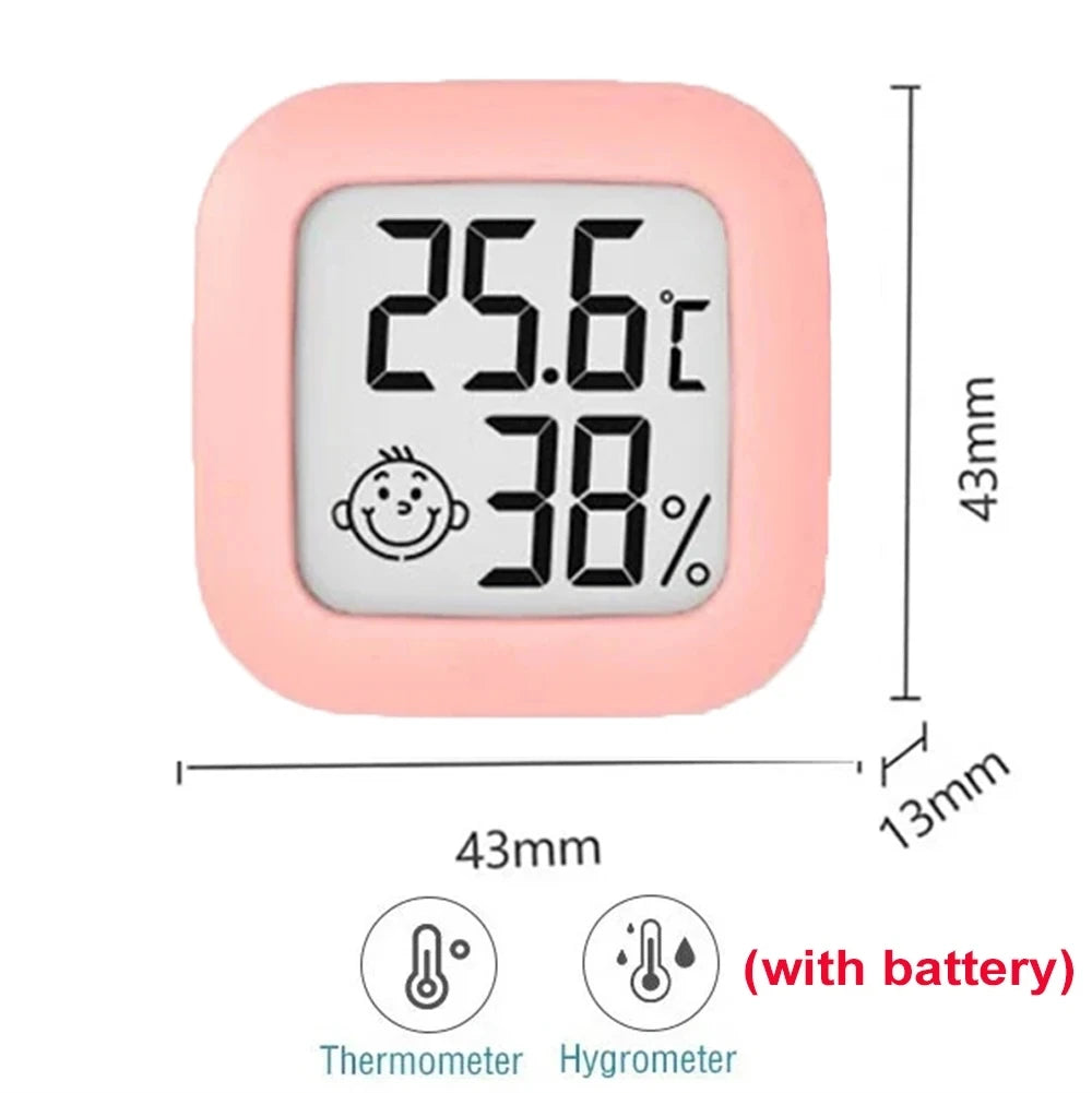 1PC Digital LCD Thermometer Hygrometer Indoor Room Mini Electronic Temperature Humidity Meter Sensor Gauge 4 Color for Home Baby