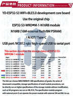 ESP32-S3 WiFi Bluetooth BLE 5.0 Mesh Module ESP32-S3-Dev-Kit-C-1 Development Board Compatible with for Arduino
