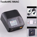 ToolkitRC M6AC 15A 300W Multifunctional LiPo Battery Charger Smart 1-6S Balance for RC Models - High Power RC Accessory