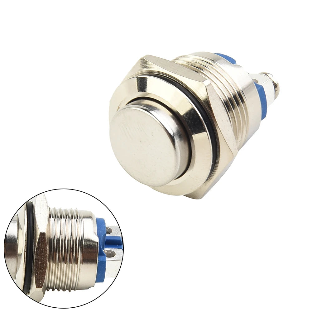 12V 16mm Metal Waterproof Push Button Momentary On Off Horn Switch Start Brass Durable And Practical Button Switch Hot Sale