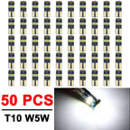 2/4/10/50 PCS T10 W5W LED Bulb CANBUS 12V 4014-15SMD 6500K White Car Interior Dome Door Courtesy  Glove Box License Plate Lights