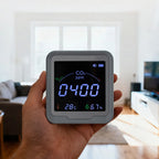 Carbon Dioxide Monitor, CO2 Controller with Temperature and Humidity Display, NDIR Sensor, Carbon Dioxide Detector for Bedside