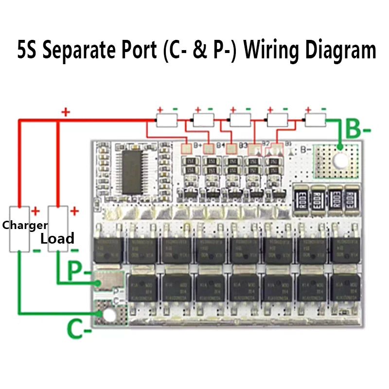 3S 4S 5S 100A BMS Protection Board with Balance for Li-ion /LiFePO4 Battery 18650 Power Bank UPS Solar DIY E-bike Charger Module
