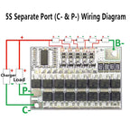 3S 4S 5S 100A BMS Protection Board with Balance for Li-ion /LiFePO4 Battery 18650 Power Bank UPS Solar DIY E-bike Charger Module