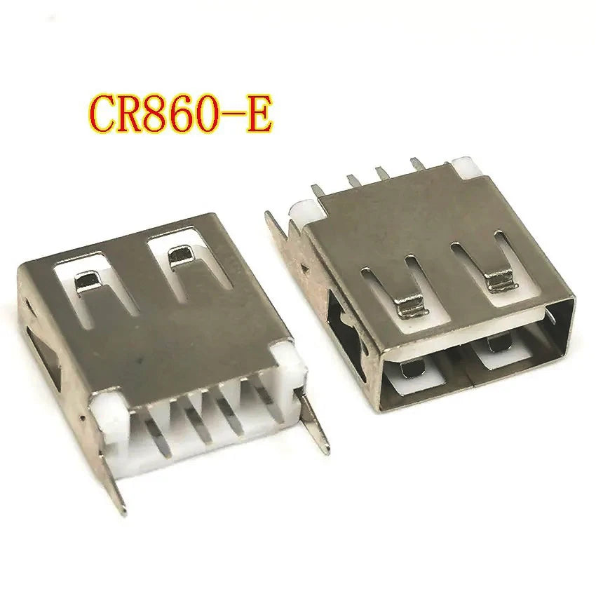 10/30/50PCS USB 2.0 4Pin A Type Female Socket Connector G54 2 Feet 90 Degree Data Transmission Charging